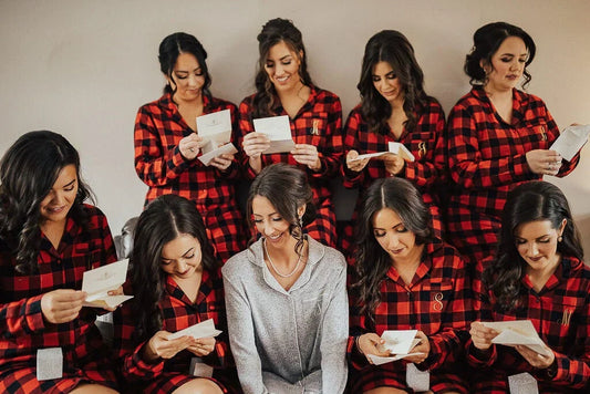 Flannel Pajamas and Robes for Bride and Bridesmaid