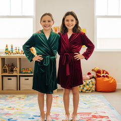 Luxury Personalized Velvet Robes for Kids