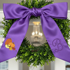 Personalized Thanksgiving Wreath Sash – Home Door Décor