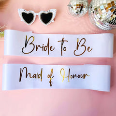 Maid of Honour Sash Custom Bridal Sash Usa