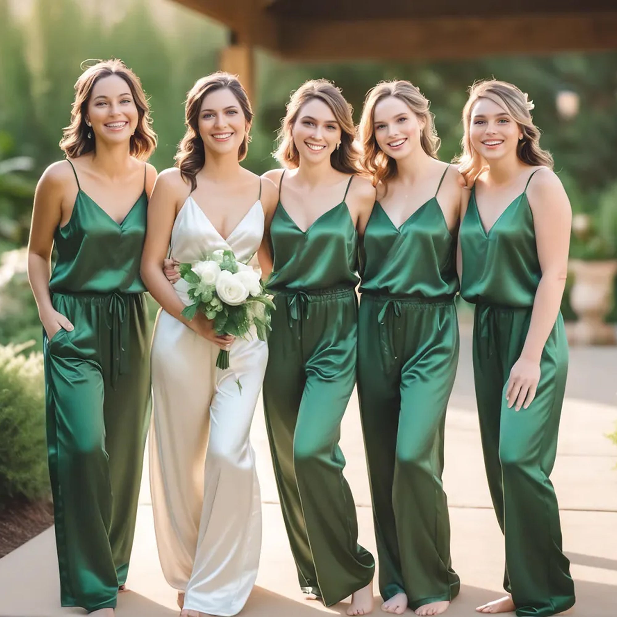 Bridesmaid pajamas  Bride and Bridal party  Personalized Bridesmaid PJS