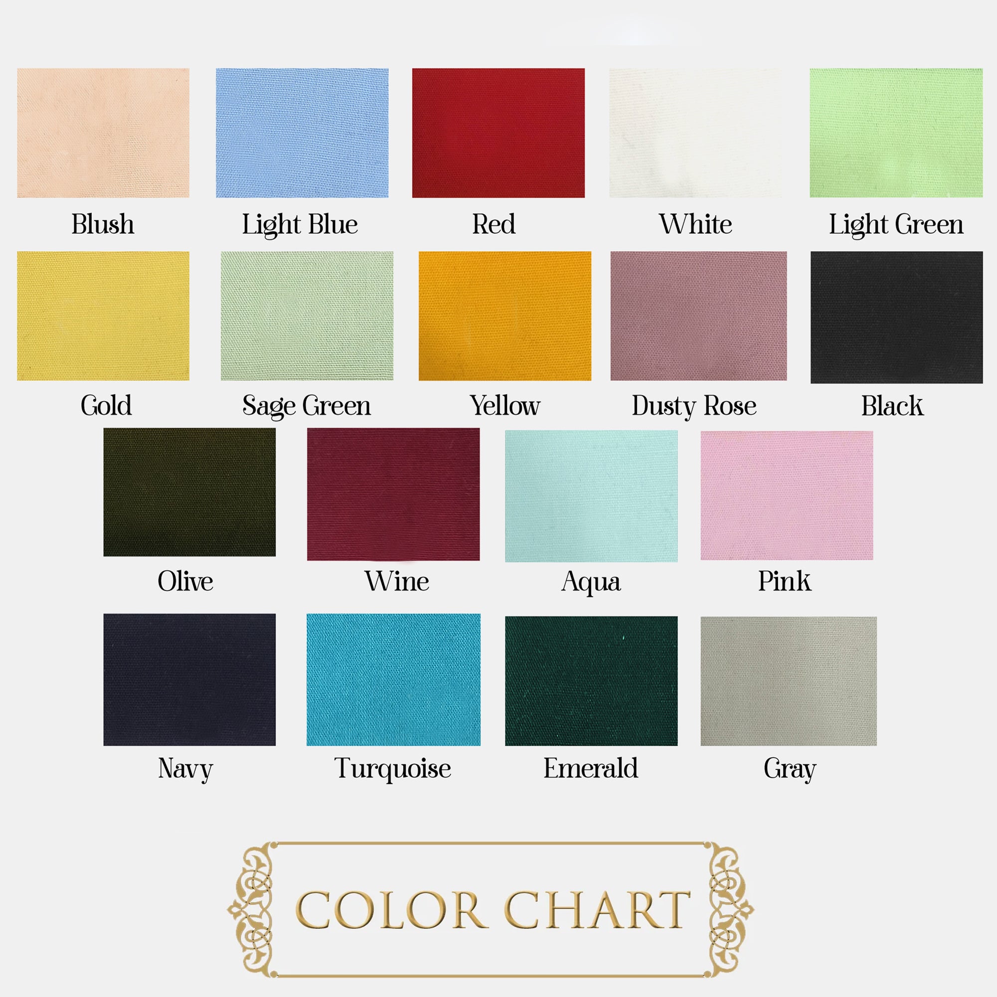 Cotton Color Chart Guide
