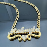 Double Plate Diamond Pendent Gift for her Usa