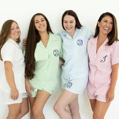 Gift for Bridal Seersucker Pajama Set  Bridal Party Pajamas Christmas PJs Loungewear set