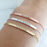 Custom Initial Bracelet  14k Gold Fill Usa