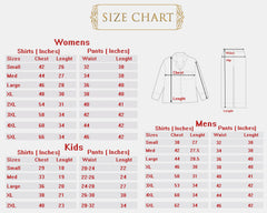 size chart for full pj wedding favourite usa