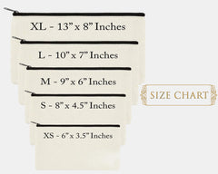 Size Chart Makeup Bag Usa