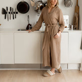 Full muslin robes Custom text robes Embroidered muslin robe