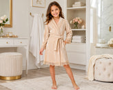 Kids Velvet Lace Robes – Wedding Favourite