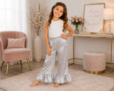 Kids Satin Ruffle Pants – Wedding Favourite