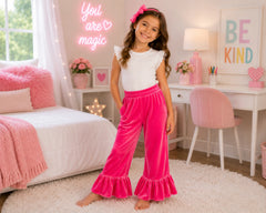 Kids Velvet Ruffle Pants – Wedding Favourite