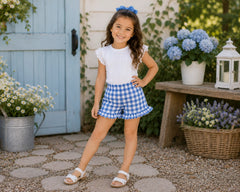 Kids Ruffle Gingham Shorts – Wedding Favourite