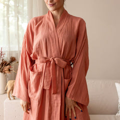 Bridesmaid Robe Bridals Robes Muslin Party  Robes Monogram Robes Bathrobe  Anniversary Gift Robes