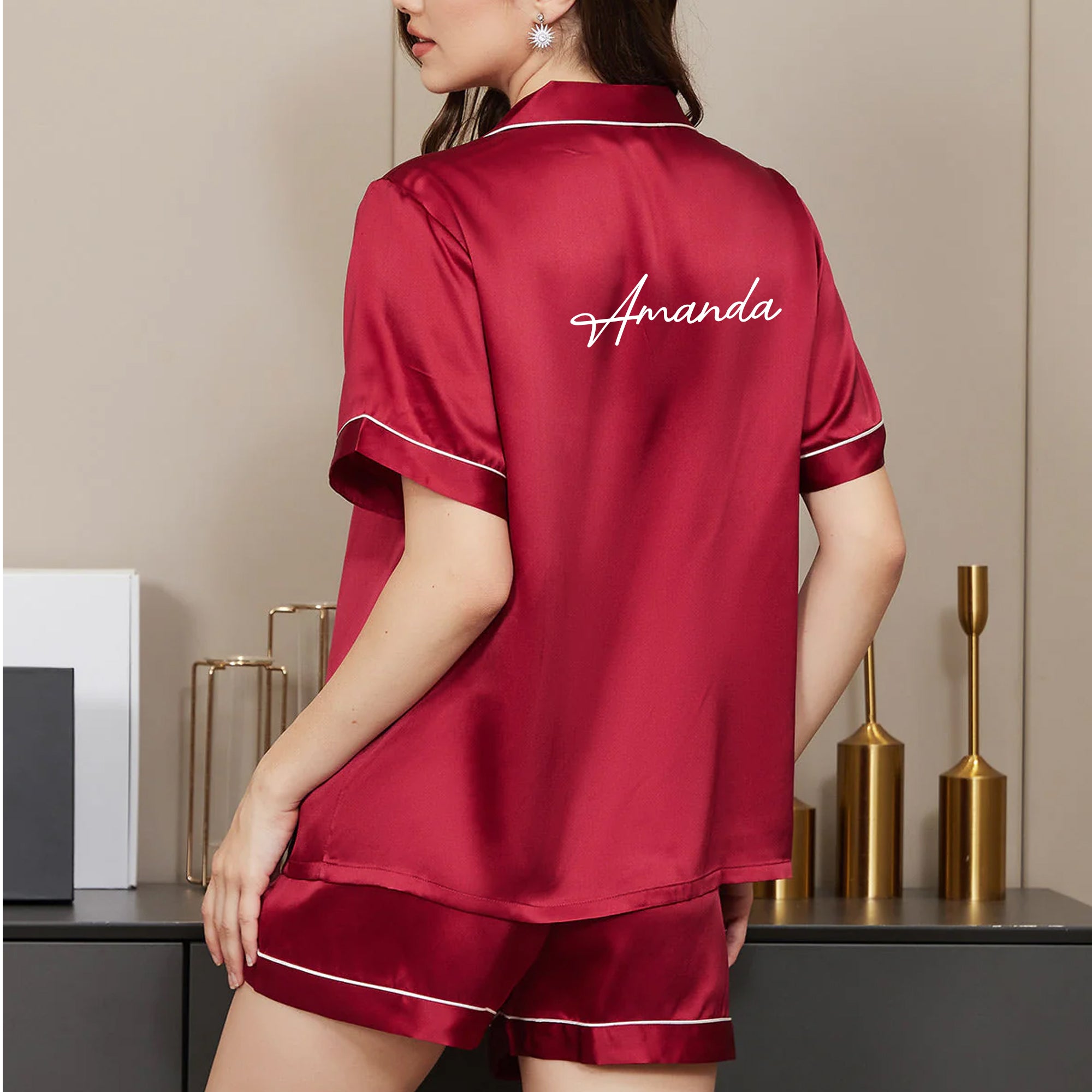 Customized Satin Bridal Pajama Sleepover Party Pjs Usa