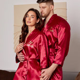 Custom Satin Robe Couple Robes Bridal Gifts for Him