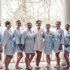 Cotton Embroidered Robe Personalized Robes Bridal Wedding Gifts