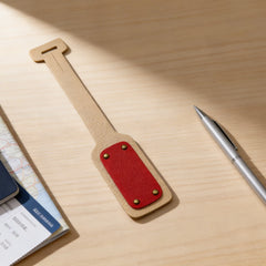 Premium Leather Luggage Tag with Secure Strap
