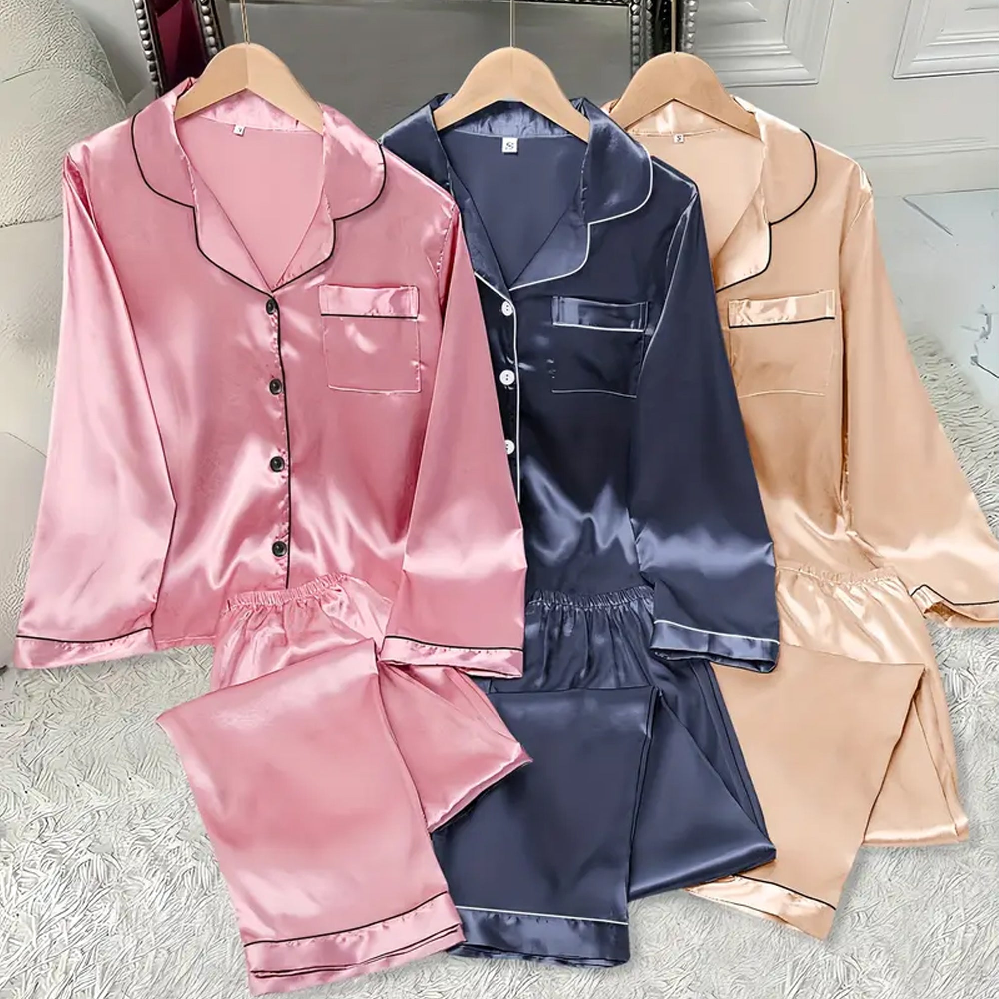 Pajama Set Gift for Bridal Birthday Gift Gift for Friend Silk Pajama Bridesmaid Pajamas Bridesmaid Gifts