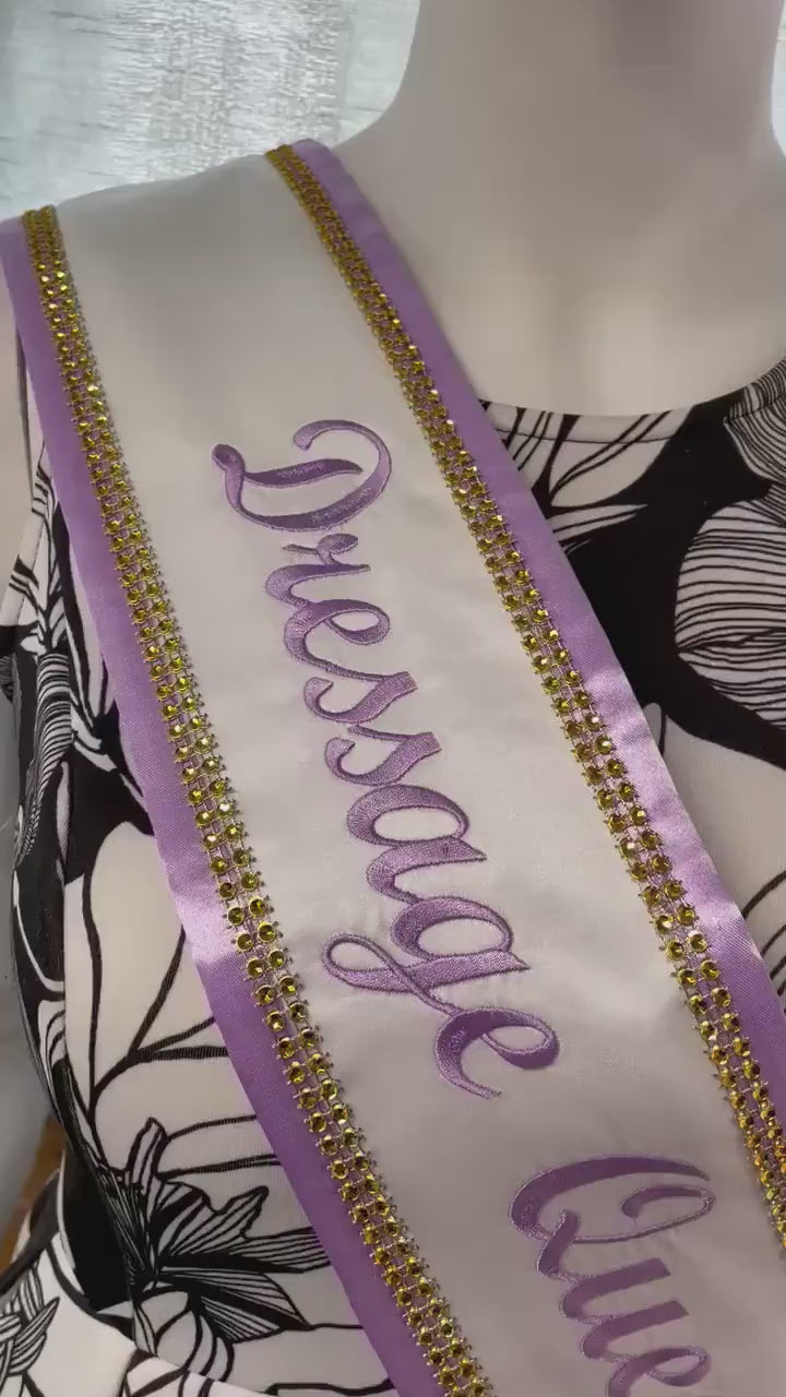 Pageant Sashes With Gold Faux Rhinestone’s Usa