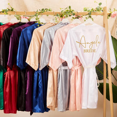 bridal robe silk robe wedding robe customized robe