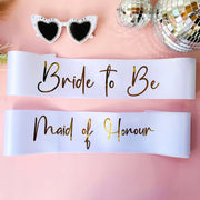 Custom Maid of Honor Sash | Team Bride Sash