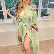 Floral Printed Robes with Custom Text