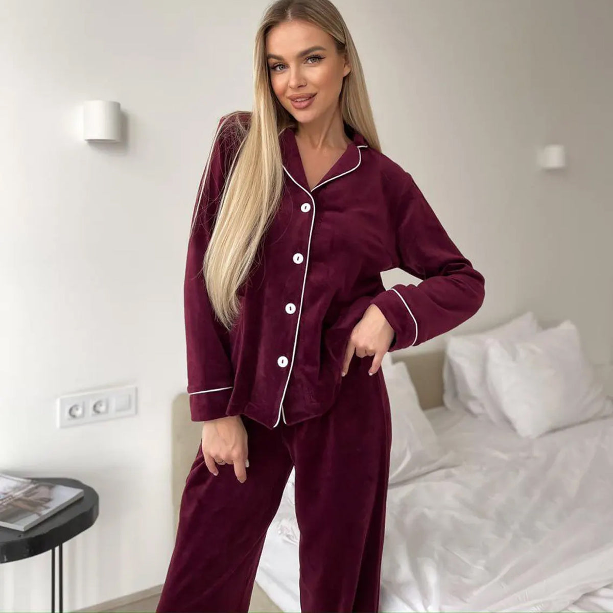 Velvet Personalized Women Pajamas Set