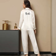 Personalized Silk Bridal Full Pajama set