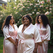 Custom Satin Plus Size Robes | Wedding Robes