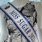 Pageant Sashes With Silver Rhinestone’s