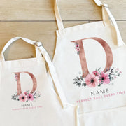 Custom Aprons with Floral initials