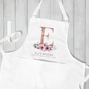 Custom Aprons with Floral initials