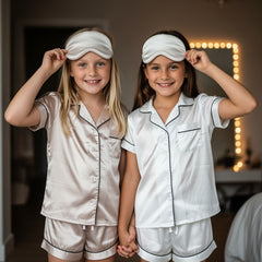 Personalized Kids Satin Short Pajama Set – Soft & Stylish Sleepwear