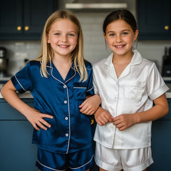 Personalized Kids Satin Short Pajama Set – Soft & Stylish Sleepwear