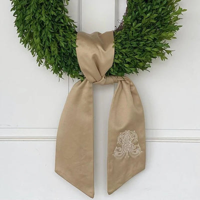 Custom Embroidered Wreath Sash