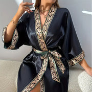 Customized Satin Robes with Unique Design Trims