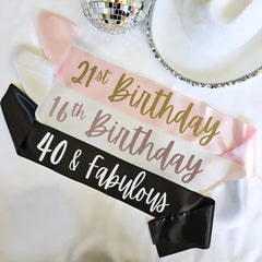 Custom Birthday Sash