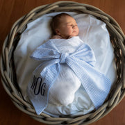 Embroidered Newborn Bow Sash