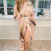 Satin Flower Printed Robes with Personalized Titles