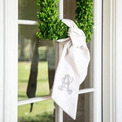 Wreath Sash For Door with Custom Embroidery