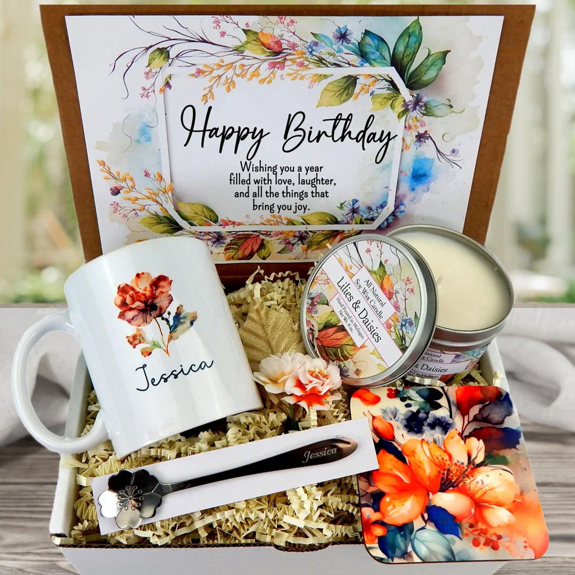 Custom Birthday Basket Personalized Birthday Gifts