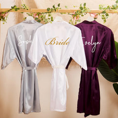 bridal robe silk robe wedding robe customized robe 