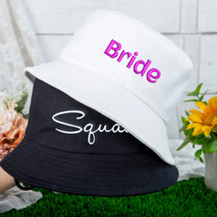 Embroidered Bucket Hat Black Bucket Hat   Text Logo Design Hat  Personalized Text  Custom hat