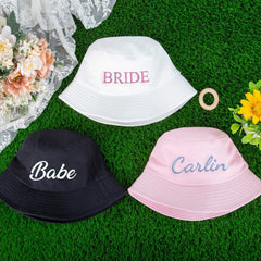 Personalized Logo Design hat  Custom Summer Hat  Custom Hat Gift  Party Gift  Bachelorette Party hat  Pink hat Black hat White Hat 