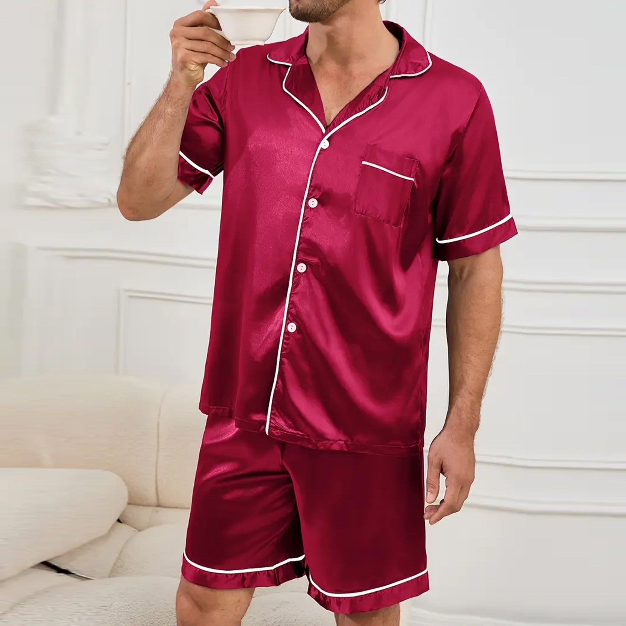 Groom Satin Pajama Groomsmen Pajama Gift For Him Usa