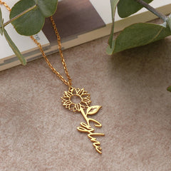 Sunflower necklace for women Gift For Her Usa