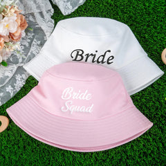 Custom logo bucket hats Embroidered Text Summer hat  Party Hat logo Bucket hat  Wedding Hat Embroidered Hat