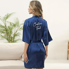 Personalized Silk Robe Customize Robes Bridal Shower Robe Wedding Robes