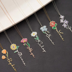 Rose gold Flower Necklace Usa