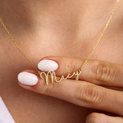 Danity name necklace Cursive name pendent Usa